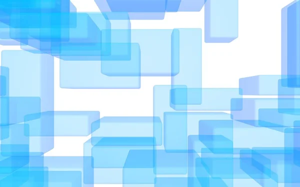 Blue and white abstract digital and technology background. The pattern with repeating rectangles. 3D illustration