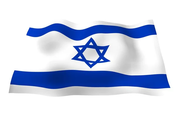 Bandeira Israel Símbolo Estado Estado Israel Uma Estrela Azul David — Fotografia de Stock