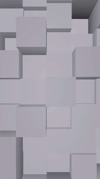 Abstract Grijs Elegante Kubus Geometrische Achtergrond Chaotisch Geavanceerde Rechthoekige Staven — Stockfoto