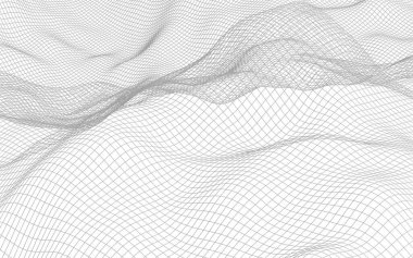 Beyaz arka planda soyut manzara. Siber uzay şebekesi. merhaba teknoloji ağı. 3d illüstrasyon