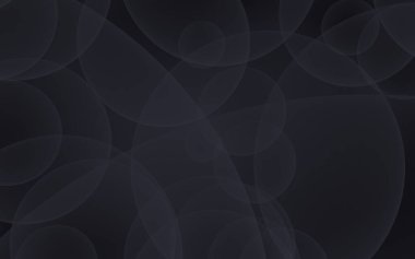 Soyut siyah arkaplan. Koyu şeffaf baloncuklu arkaplan. 3B illüstrasyon