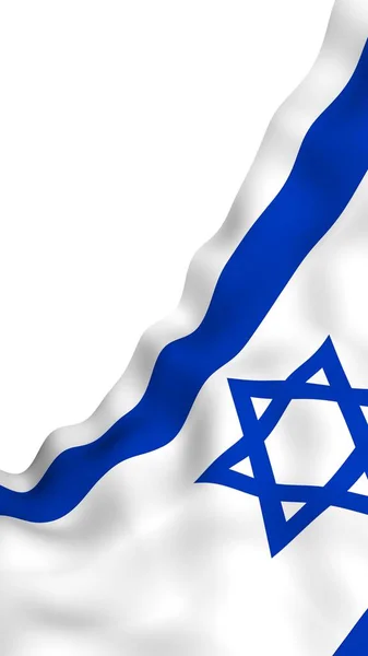 Die Flagge Israels Staatssymbol Des Staates Israel Ein Blauer Davidstern — Stockfoto