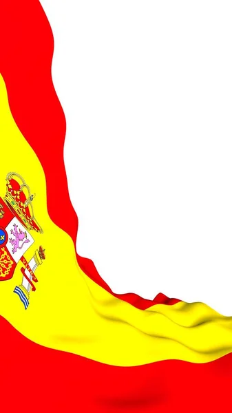 Spaniens Flagga Konungariket Spaniens Officiella Statssymbol Begreppet Webb Sportsidor Språkkurser — Stockfoto