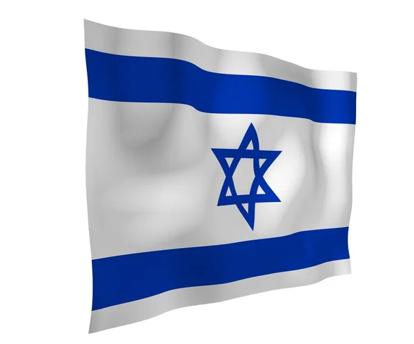 Die Flagge Israels Staatssymbol Des Staates Israel Ein Blauer Davidstern — Stockfoto