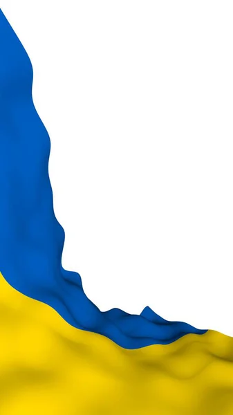 Bandeira Ucrânia Sobre Fundo Branco Bandeira Nacional Insígnia Estadual Bicolor — Fotografia de Stock