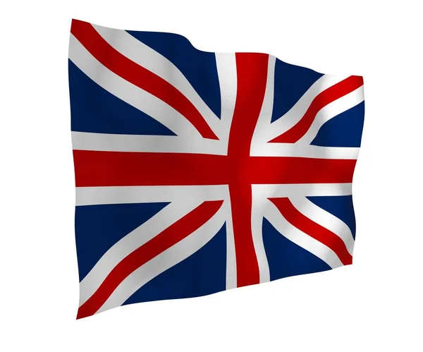 Bandeira Acenando Grã Bretanha Bandeira Britânica Reino Unido Grã Bretanha — Fotografia de Stock