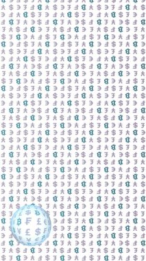 Bitcoin ve para birimi beyaz bir arka plan üzerinde. Dijital kripto sembolü. Döviz balonu, dalga etkisi, piyasa dalgalanmaları. İş konsepti. 3d illüstrasyon