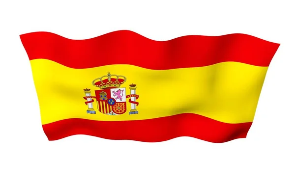 Bandeira Espanha Símbolo Oficial Estado Reino Espanha Conceito Web Páginas — Fotografia de Stock