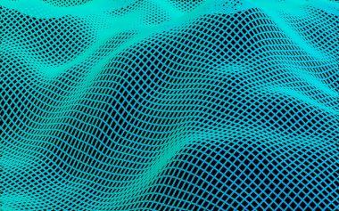 Karanlık bir arka plan üzerinde soyut manzara. Siber uzay şebekesi. merhaba teknoloji ağı. 3d illüstrasyon