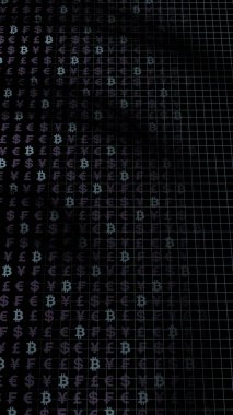 Bitcoin geçmişi. Şifreli para birimi 3 boyutlu illüstrasyon. Dijital para birimi sembolü. İş konsepti. Madencilik, geliştirme, kripto ticareti