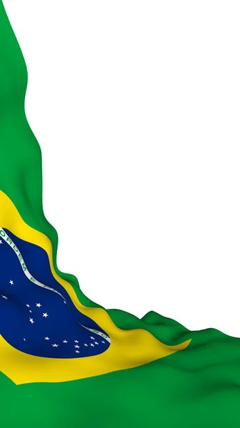 Waving Flag Brazil Ordem Progresso Order Progress Rio Janeiro South — Stock Photo, Image