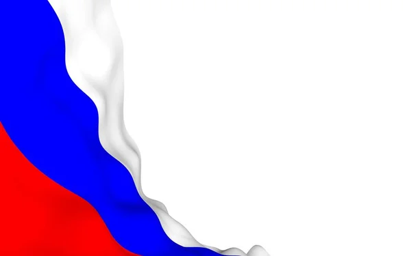 挥舞着俄罗斯联邦国旗 俄罗斯的国家象征 — 图库照片