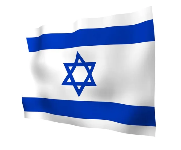 Bandera Israel Símbolo Estatal Del Estado Israel Una Estrella Azul —  Fotos de Stock