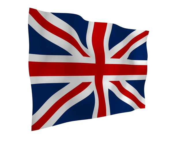 Ondeando Bandera Gran Bretaña Bandera Británica Reino Unido Gran Bretaña — Foto de Stock