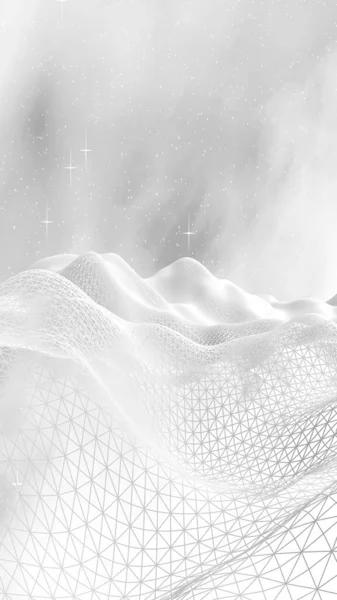 White abstract background. Hi tech network.Outer space. Starry outer space texture. 3D illustration