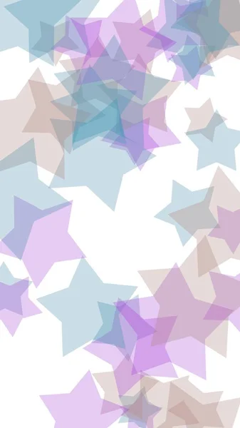 Multicolored Translucent Stars White Background Vertical Image Orientation Illustration — Stock Photo, Image