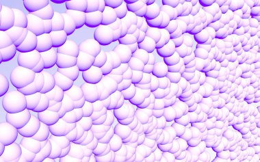 Pembe topların 3 boyutlu görüntüsü. Soyut duvar kağıdı ve arkaplan. 3B illüstrasyon