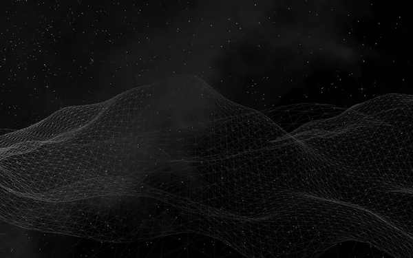 Fundo Abstrato Preto Rede Tecnologia Espaço Exterior Textura Espacial Exterior — Fotografia de Stock