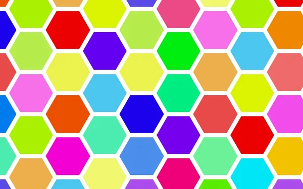 Honeycomb Many Color Multicolored Isometric Geometry Illustration — Stock Photo, Image