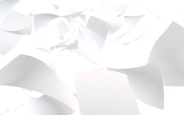 Uçan kağıtlar beyaz arka planda izole edilmiş. Soyut para havada uçuşuyor. 3d illüstrasyon