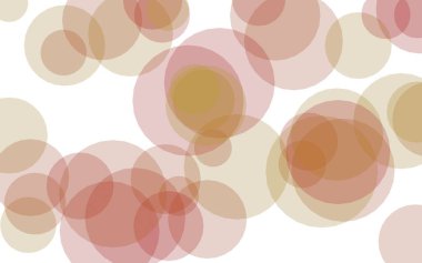 Beyaz arka plan üzerinde çok renkli yarı saydam daireler. Sarı tonları. 3d illüstrasyon