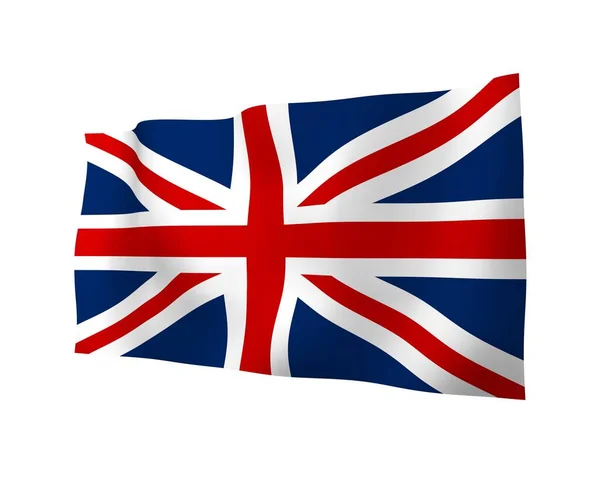 Bandeira Acenando Grã Bretanha Bandeira Britânica Reino Unido Grã Bretanha — Fotografia de Stock