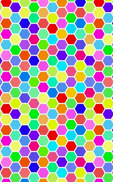 Waben Vielfarbig Mehrfarbig Isometrische Geometrie Illustration — Stockfoto