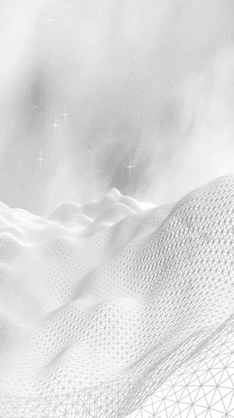 White abstract background. Hi tech network.Outer space. Starry outer space texture. 3D illustration