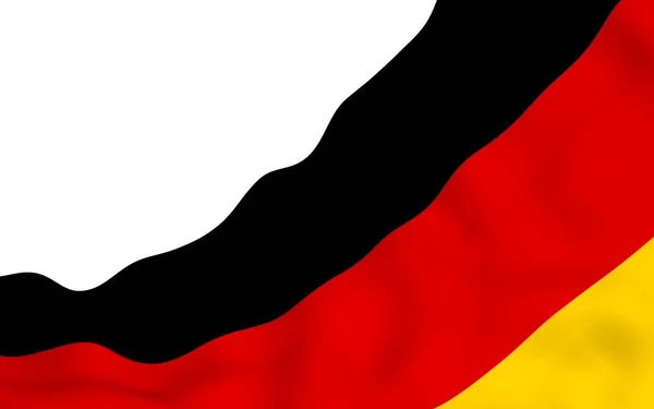 Tysklands Flagga Brett Format Illustration Delstatssymbol För Förbundsrepubliken Tyskland Rendering — Stockfoto