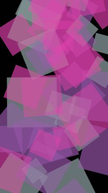 Koyu arkaplanda çok renkli yarı şeffaf altıgenler. Dikey görüntü yönlendirmesi. 3B illüstrasyon