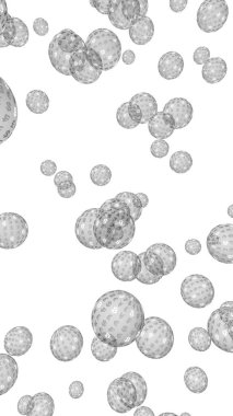 Bitcoin ekonomik balonu. Şifreli para birimi 3 boyutlu illüstrasyon. İş konsepti. Beyaz arka planda gümüş baloncuklar. Bit, Coin, madencilik konsepti