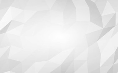 Beyaz soyut arka plan. Lowpoly arka planı. Buruşmuş kağıt. 3B illüstrasyon