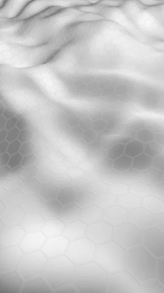 White Honeycomb Gradient Color Light Background Perspective View Polygon Look — Stock Photo, Image