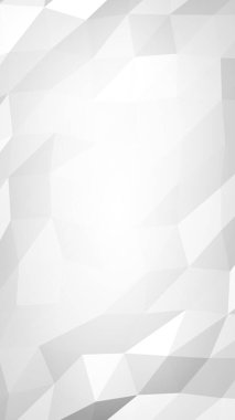 Beyaz soyut arka plan. Lowpoly arka planı. Buruşmuş kağıt. 3B illüstrasyon