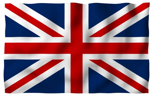 Bandeira Acenando Grã Bretanha Bandeira Britânica Reino Unido Grã Bretanha — Fotografia de Stock