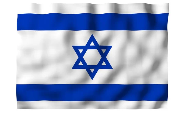 Bandera Israel Símbolo Estatal Del Estado Israel Una Estrella Azul — Foto de Stock