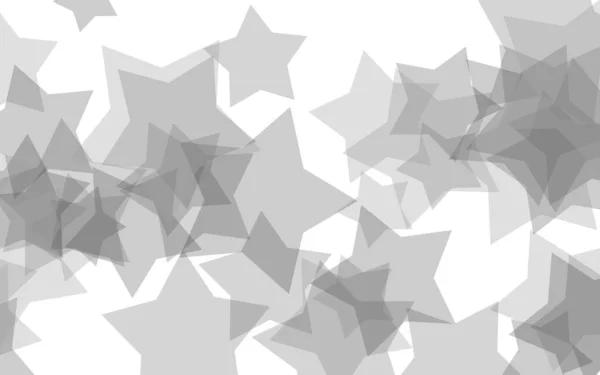 Graue Durchscheinende Sterne Auf Weißem Hintergrund Grautöne Illustration — Stockfoto