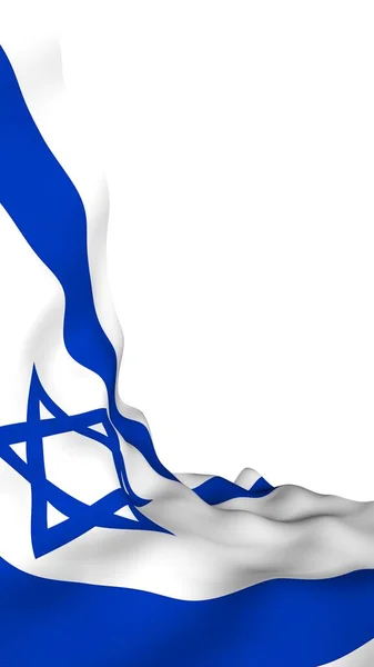 Die Flagge Israels Staatssymbol Des Staates Israel Ein Blauer Davidstern — Stockfoto