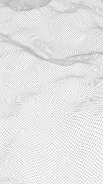 Beyaz arka planda soyut manzara. Siber uzay şebekesi. merhaba teknoloji ağı. 3d illüstrasyon