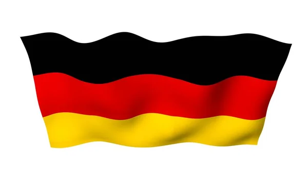 Németország Zászlója Széles Formátum Illusztráció Németországi Szövetségi Köztársaság Állami Szimbóluma — Stock Fotó