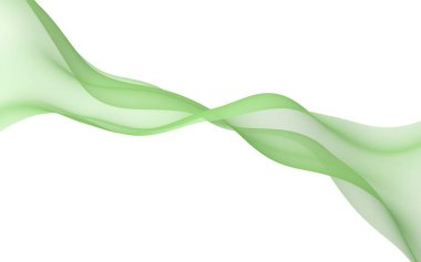 Soyut dalga. Eşarp. Beyaz arka plan üzerinde parlak şerit. Soyut duman. Raster hava arka planı. 3d illüstrasyon