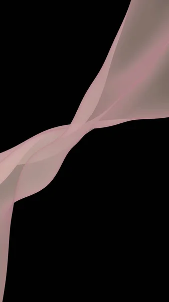 Абстрактная Волна Шарф Яркая Лента Черном Фоне Абстрактный Дым Воздушный — стоковое фото