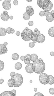 Bitcoin ekonomik balonu. Şifreli para birimi 3 boyutlu illüstrasyon. İş konsepti. Beyaz arka planda gümüş baloncuklar. Bit, Coin, madencilik konsepti