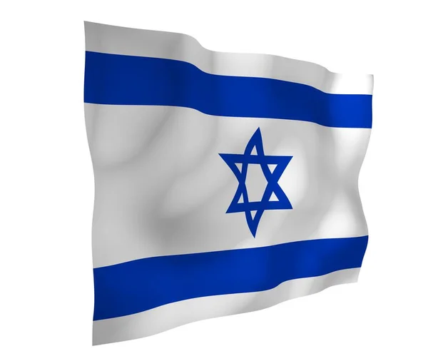 Bandeira Israel Símbolo Estado Estado Israel Uma Estrela Azul David — Fotografia de Stock