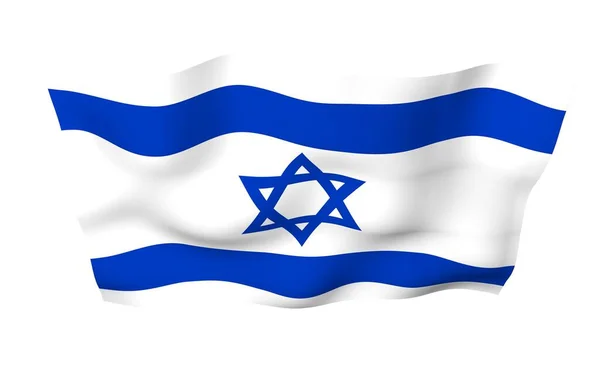 Σημαία Του Ισραήλ Κρατικό Σύμβολο Του Κράτους Του Ισραήλ Ένα — Φωτογραφία Αρχείου