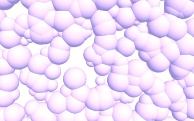 Pembe topların 3 boyutlu görüntüsü. Soyut duvar kağıdı ve arkaplan. 3B illüstrasyon