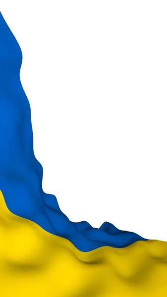 Ukrainas Flagga Vit Bakgrund Nationell Flagga Och Delstat Blå Och — Stockfoto