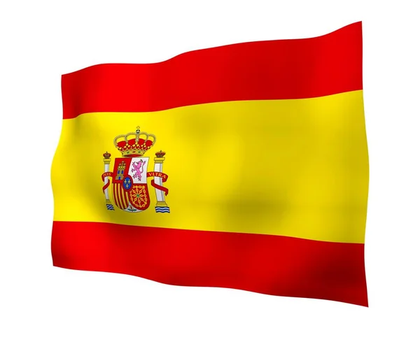 Bandeira Espanha Símbolo Oficial Estado Reino Espanha Conceito Web Páginas — Fotografia de Stock