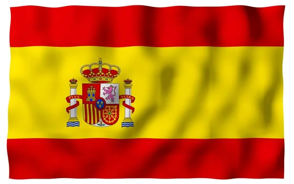 Bandera España Símbolo Estatal Oficial Del Reino España Concepto Web — Foto de Stock