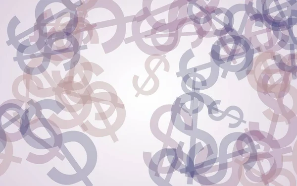 Graue Durchscheinende Dollarzeichen Auf Weißem Hintergrund Rottöne Illustration — Stockfoto
